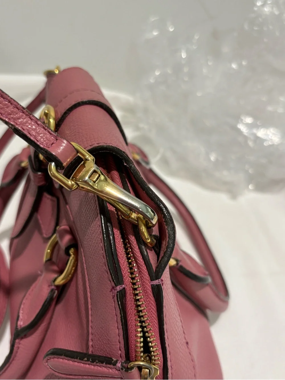 Authentic Burberry Banner Small Pink Leather Satchel Crossbody w/ certificate - Picture 14 of 15